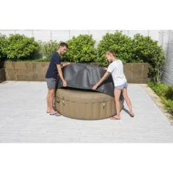 Couverture Thermique Pour Spa Rond Bestway Ø 196 X H 71 Cm 11 Couverture Thermique Pour Spa Rond Bestway Ø 196 X H 71 Cm -Fournitures De Piscine housse thermique ronde energysense 196 m x 71 cm pour spa gonflable lay z spa 5