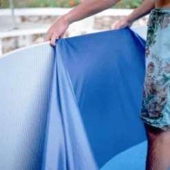 Liner Bleu Pour Piscine GRE - 7,30 X 3,75 X H 1,20 M - 40/100e