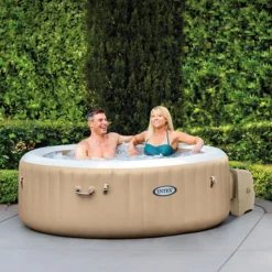 Spa Gonflable Intex PureSpa Sahara Energie + 4 Places Avec Couverture Thermique -Fournitures De Piscine spa gonflable intex purespa sahara 4 places ambiance 1